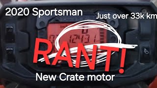 2020 Sportsman 850 New Crate EnginePolaris rant again [upl. by Romney]