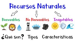 🌳 Recursos Naturales Renovables No Renovables Inagotables 🌞 Ejemplos Fácil y Rápido [upl. by Lanctot]