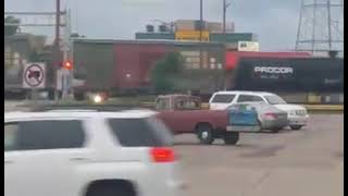 In The Ferndale Michigan USA Area With A CN Train Rolling By Town  81516 [upl. by Inwat]