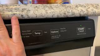 Frigidaire dishwasher  How to start stop and restart  reset [upl. by Zetra]