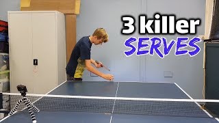 3 KILLER SERVES TO SMASH YOUR OPPONENT  TUTORIAL [upl. by Allbee688]