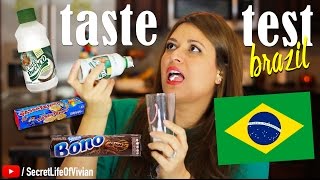 BRAZILIAN FOOD TASTE TEST 1  BRAZIL  VIVIAN REACTS [upl. by Stilu]