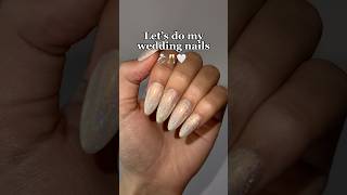 Do My Wedding Nails With Me nails weddingnails wedding chromenails dailycharme [upl. by Lovering]