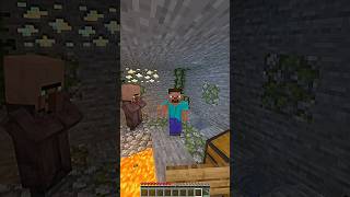 Minecraft creeper and villager shorts minecraft viralvideo gaming memes youtubeshorts [upl. by Brest649]