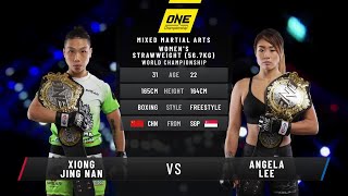 Xiong Jing Nan vs Angela Lee  Full Fight Replay [upl. by Adnohrahs]