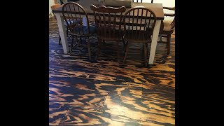 DIY Wood Flooring Torched Plywood Floor [upl. by Shane343]