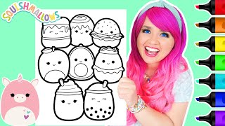 Coloring Squishmallows Sweet Treats Coloring Page  Ohuhu Art Markers [upl. by Annoit623]