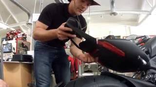 2016 Ducati X Diavel DIY Backrest Install Chicago MotoVas HowTo [upl. by Ronnica]