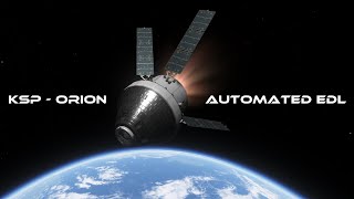 KSP kOS kRPC  Partially Automated Orion Capsule EDL [upl. by Alihet]