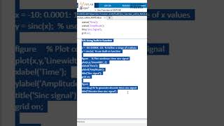 How to use sinc function within MATLAB Shorts [upl. by Nnyllatsyrc]