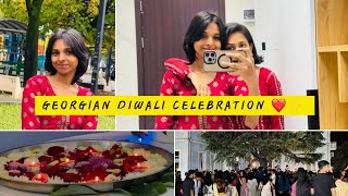 Georgian Diwali Celebration  BSU  Batumi  Georgia  Malayalam Vlog🫶🏻✨ [upl. by Esiuol]