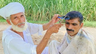 ASMR Fast Haircut With 100 Year Old BarberASMR ABi [upl. by Martinelli]