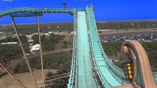 Journey To Atlantis Onride Front Seat HD POV SeaWorld San Antonio [upl. by Mafalda]