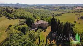 18THCENTURY STONE COUNTRY HOUSE ASCIANO SIENA  TUSCANY [upl. by Emilee]