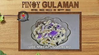 UBE MACAPUNO SALAD Pinoy Gulaman Recipe [upl. by Martine]