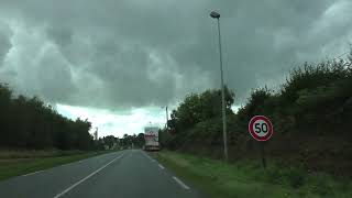 Driving On Route de Saint Brieuc D790 22110 Rostrenen Côtes dArmor Brittany France [upl. by Keheley]