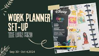 Happy Planner Teacher Layout for my Work Planner  Lion King theme [upl. by Kessler191]