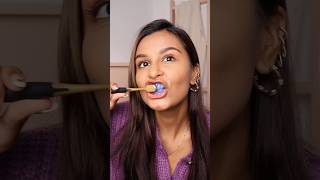 Trying VIRAL Purple Toothpaste by Colgate💜 viral shorts ad [upl. by Burger]