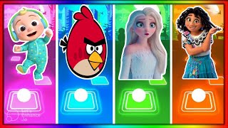 Cocomelon vs Angry Birds vs Elsa vs Encanto Tiles hop coffin dance song [upl. by Hennessey396]