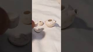 Glazing Tiny Polka Dots miniature pottery [upl. by Nykal]