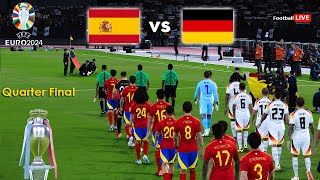 Spain Vs Germany  Quarter Final UEFA Euro 2024  Full Match All Goals  Realistic PES Gameplay [upl. by Zollie118]