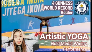 Vaishnavi of Tamil Nadu Gold Medal performance Artistic Yoga Surprising New Form of Yoga [upl. by Lotti]