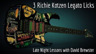 3 Richie Kotzen Legato Licks [upl. by Mclaurin]