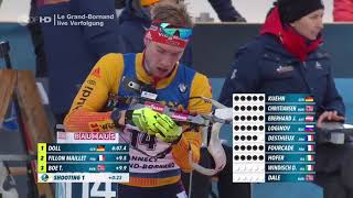 Biathlon  quot Verfolgung Herren quot  Annecy  Le Grand Bornand 2019  quot Pursuite Men quot [upl. by Ycniuq]