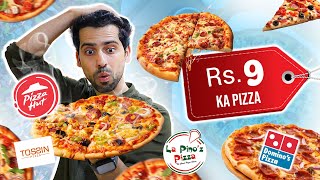 Eating the Cheapest Pizza from Every Brand for a Day 😍  Sabse Sasta Pizza 🍕 [upl. by Celia]