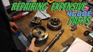 Boring and bushing a damaged 4l80E Clutch Drum [upl. by Huda]