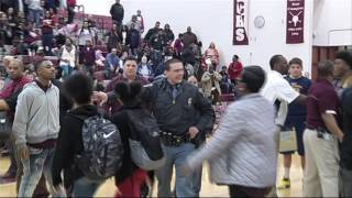 Kalamazoo Central  Battle Creek Central Basketball Scuffle [upl. by Heinrick]