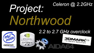 Overclocking 2003 Celeron 22GHz to 27GHz  Project Northwood [upl. by Anagnos]