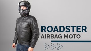 HELITE Roadster airbag Leather jacket [upl. by Dlaregztif998]