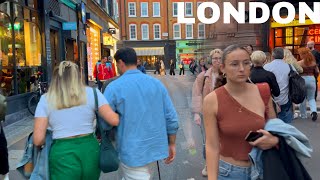 England London Summer Virtual Walking Tour 4K HDR [upl. by Akenom]