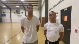 Postgame Interview Hargrave Military Academys Teshawn Ricks and Kendall Lanier [upl. by Bohi]