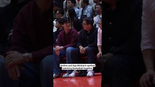 Andres and Aga Muhlach spotted watching basketball together [upl. by Rihat935]