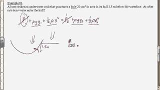 Example Problems with Bernoullis equation 2 [upl. by Mcclain]