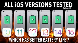 iOS Battery  All iOS versions tested  almost  Which has better battery life [upl. by Chiarra]