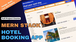 Complete MERN Stack Project Build a Hotel Booking App Like a Pro Developer StepbyStep Course 2024 [upl. by Mckeon]