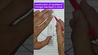 construction of equilateral triangle inside the circle construction compass [upl. by Allred967]