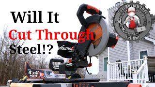 Can the Evolution Miter Saw really cut through steel You may be shocked at what you see [upl. by Xenia]