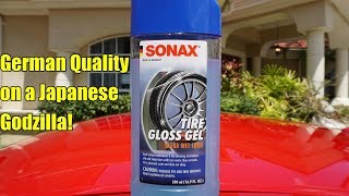 Sonax Tire Gloss Gel Review on my Nissan GTR 2018 [upl. by Ocirled374]