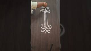 🌸Easy SideBorder rangoli borderangoli designsartshortssideborderdailymuggu seorangavallika10k [upl. by Niltyak967]