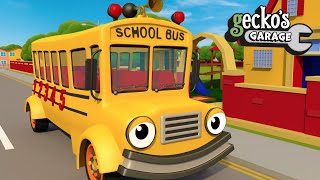 Back To School With Sammy The School Bus  Geckos Garage  Bus Videos For Kids  Educational Videos [upl. by Trah]