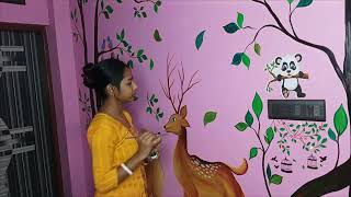 Wall Painting wall wallpainting [upl. by Yelwah]