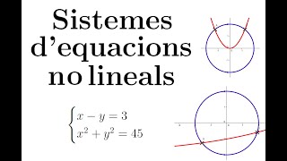 Sistemes dequacions No lineals 2x2  Part 1 [upl. by Hadlee559]