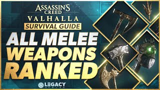 Every Melee Weapon Ranked  Assassins Creed Valhalla Survival Guide [upl. by Calbert]