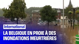 En Belgique des pluies diluviennes causent des inondations meurtrières [upl. by Aerdnek222]