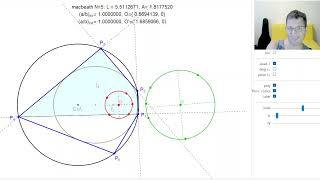 Beautiful MacBeath Poncelet N5 II caustic a semiconfocal hyperbola 5 concyclic points [upl. by Weisler]