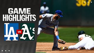 Dodgers vs As Game Highlights 8424  MLB Highlights [upl. by Bette947]